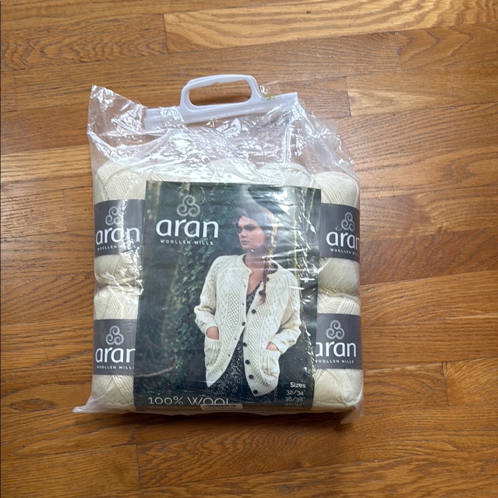 Aran Wool Yarn kit for a sweater